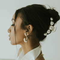 lola golden pearl earrings