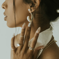 lola golden pearl earrings