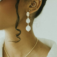 juno pearl drop earrings