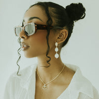 juno pearl drop earrings