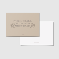 maid of honor proposal card